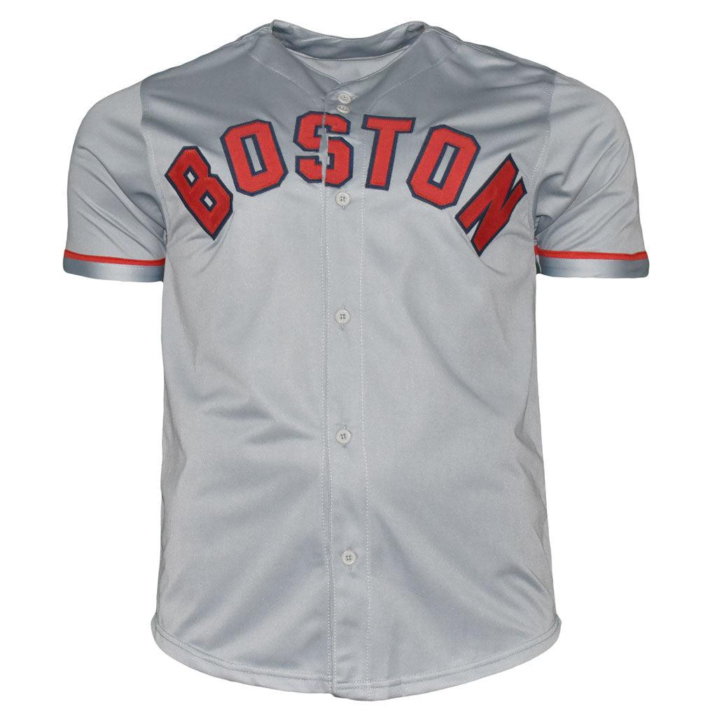 Curt Schilling Signed Boston Grey Baseball Jersey (JSA) - Image 3