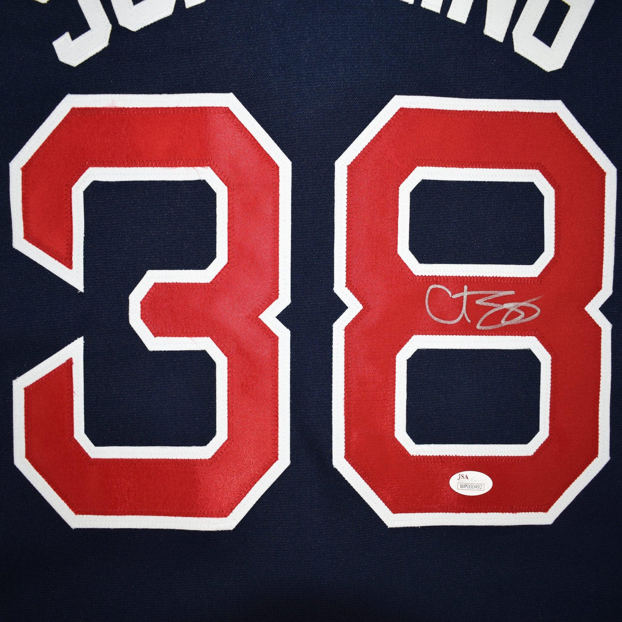 Curt Schilling Signed Boston Navy Jersey (JSA) - Image 2