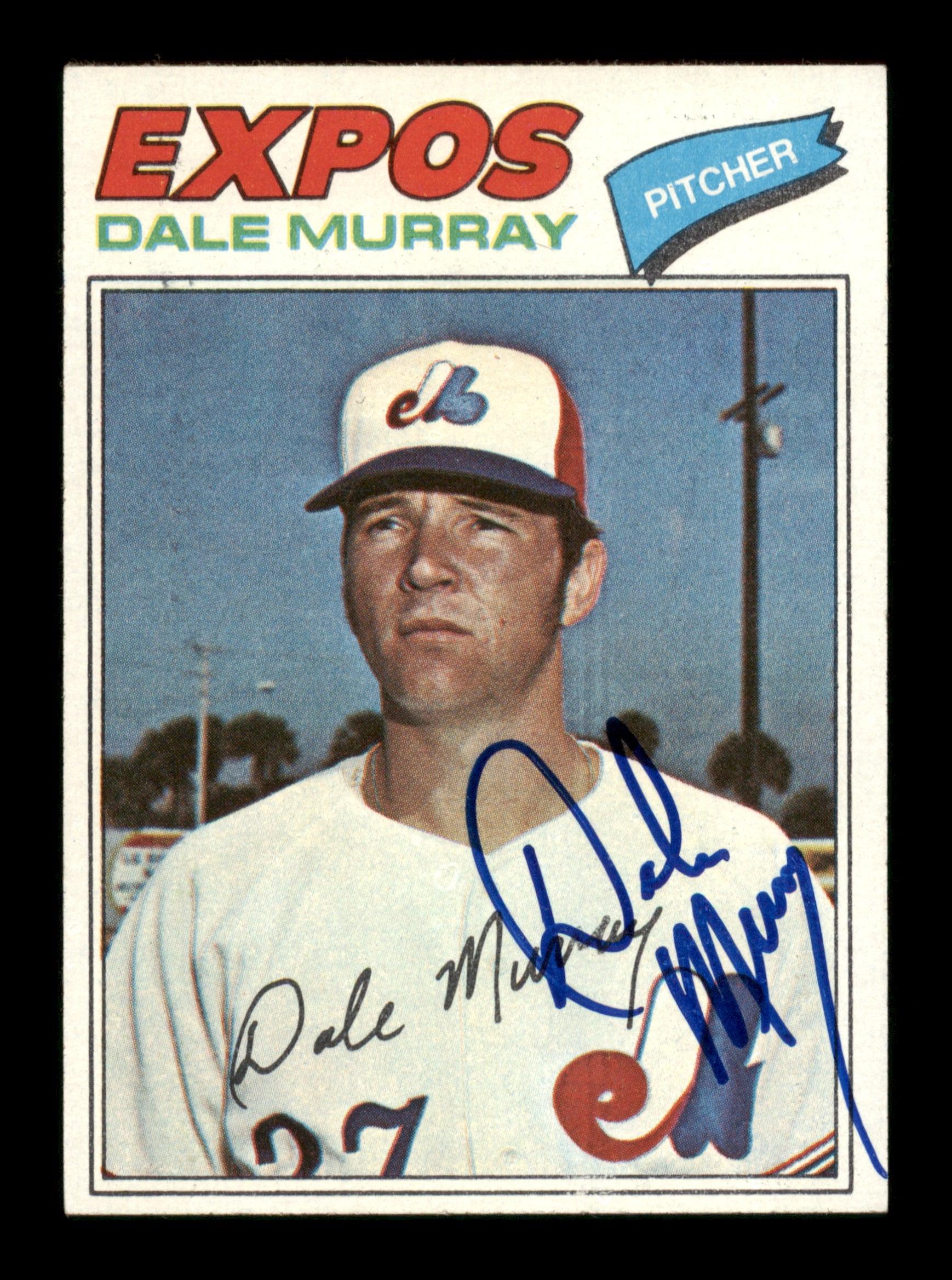 Dale Murray Autographed 1977 Topps Card #252 Montreal Expos SKU #205105