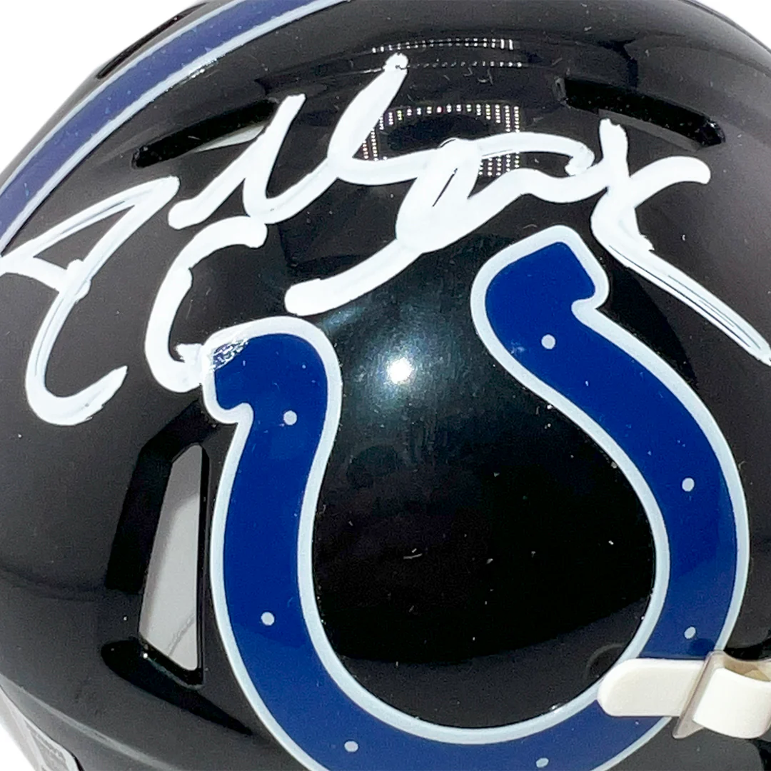 Dallas Clark Signed Indianapolis Colts Alt 2023 Speed Mini Football Helmet (Beckett) - Image 2