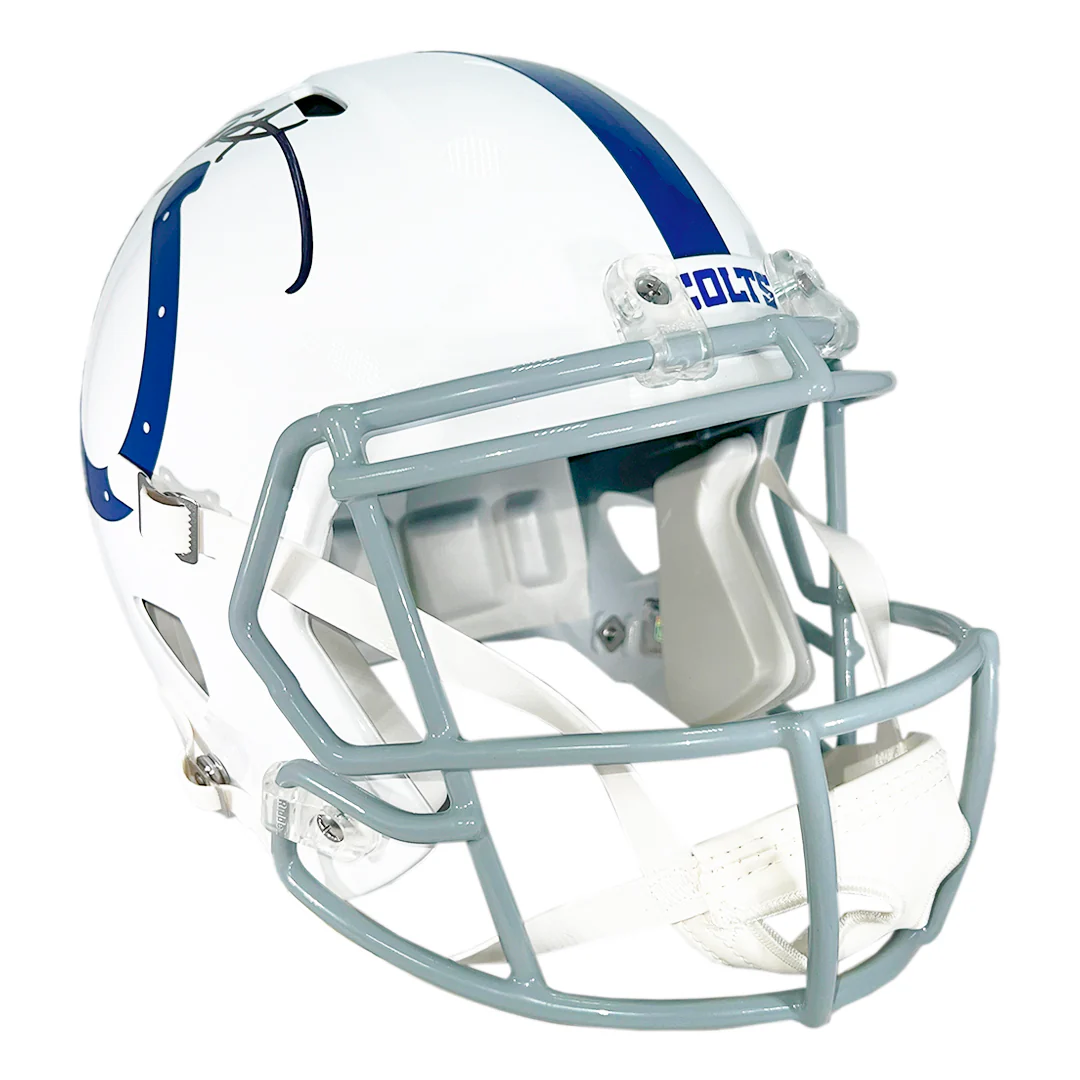Dallas Clark Signed Indianapolis Colts Speed Full-Size Replica Football Helmet (Beckett) - Image 3