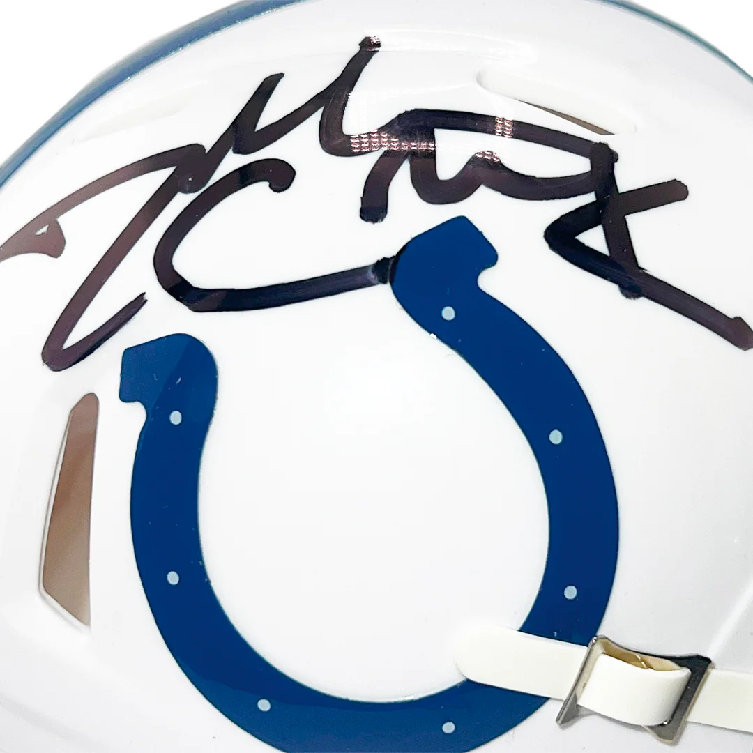 Dallas Clark Signed Indianapolis Colts Speed Mini Football Helmet (Beckett) - Image 2
