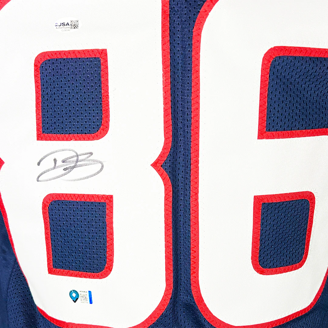 Dalton Schultz Signed Houston Blue Football Jersey (JSA) - Image 2