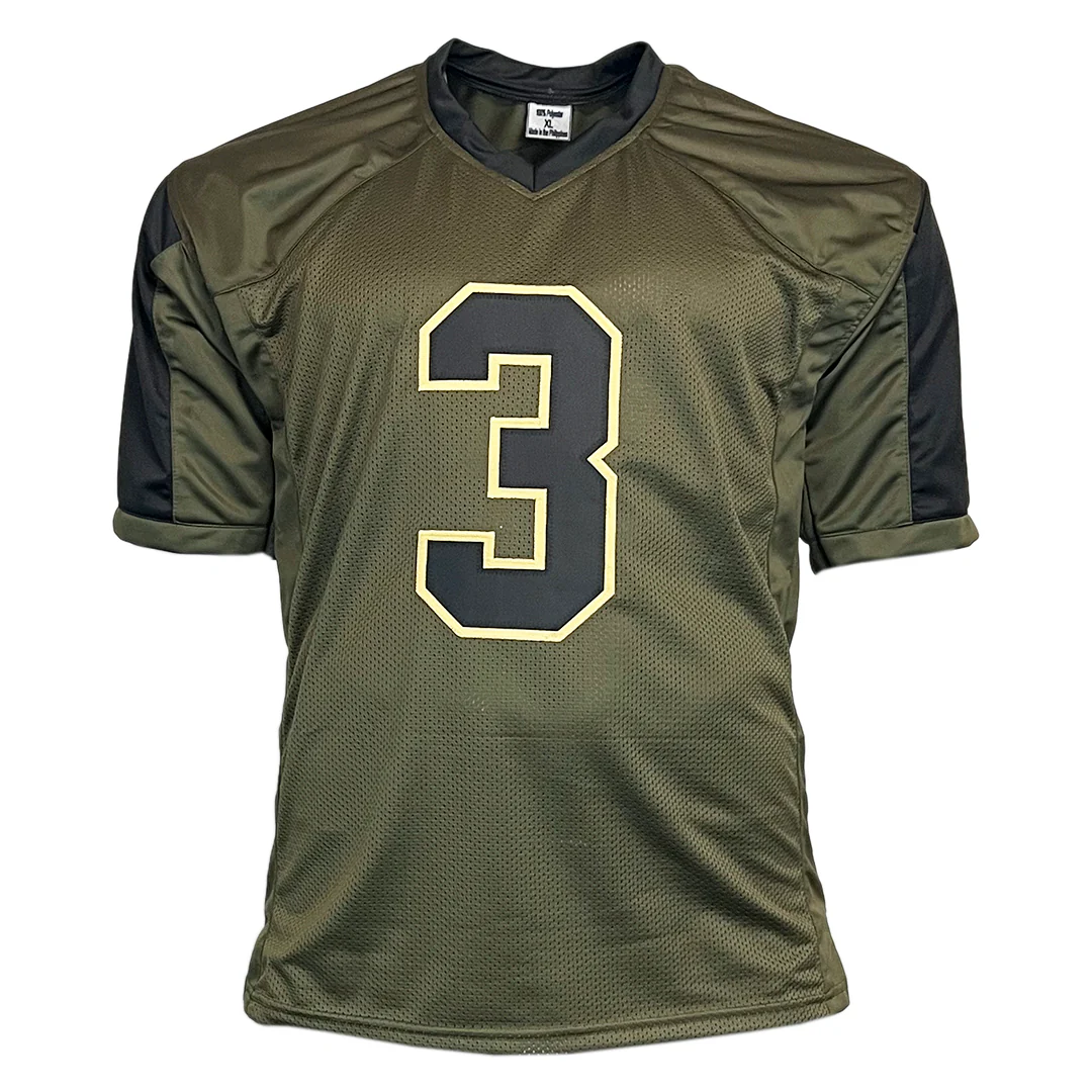 Damar Hamlin Unsigned Salute to Service Football Jersey - Image 2