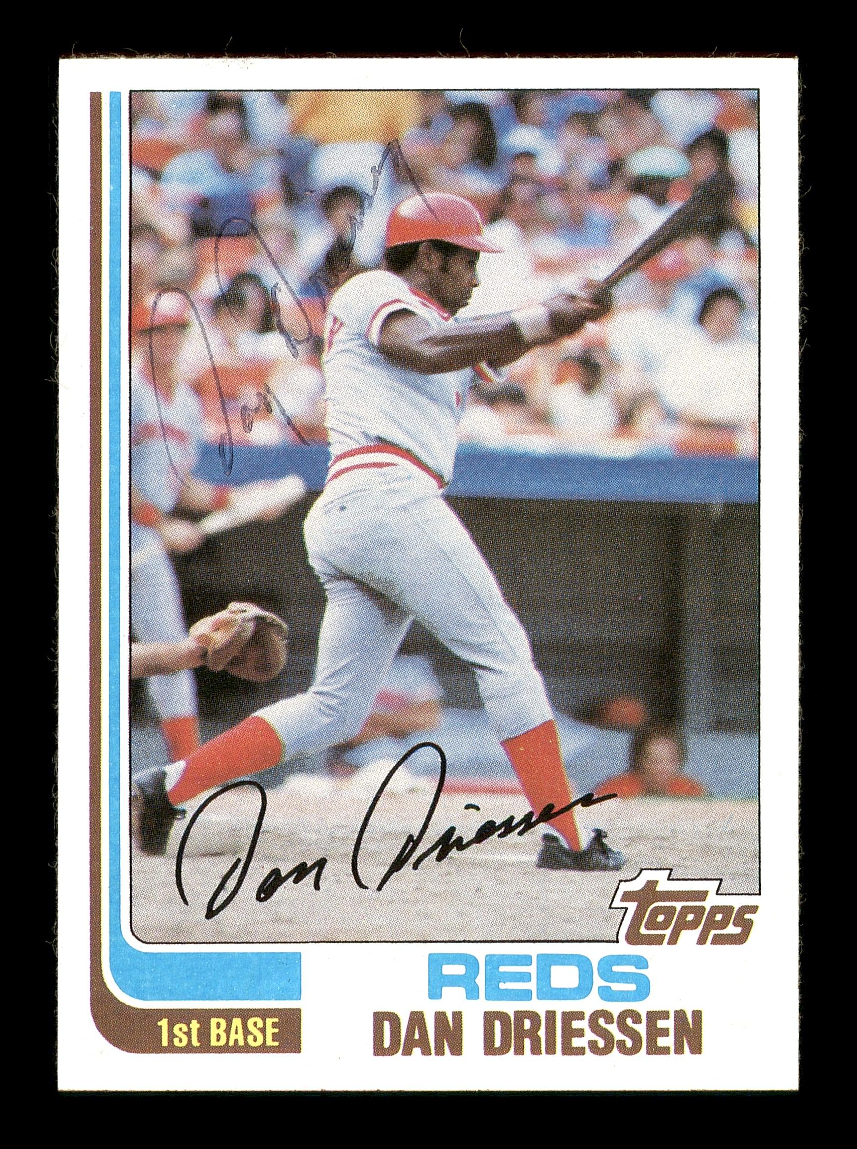 Dan Driessen Autographed 1982 Topps Card #785 Cincinnati Reds SKU #166792