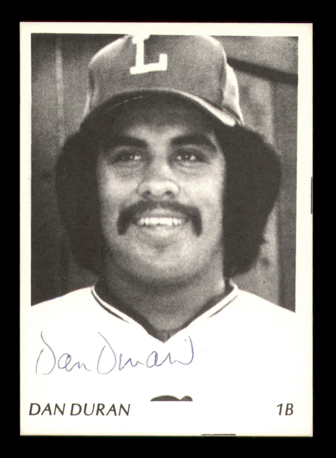 Dan Duran Autographed 1975 TCMA Rookie Card Lynchburg Rangers