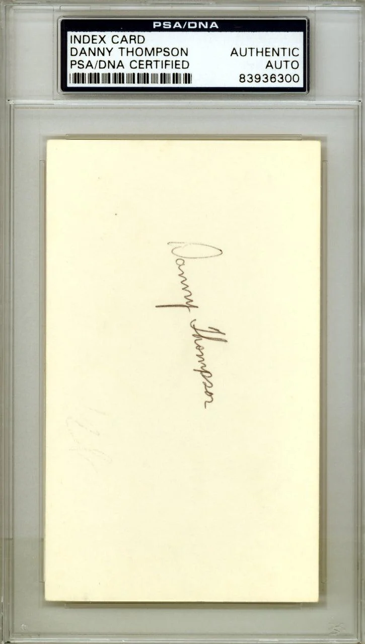 Danny Thompson Autographed 3x5 Index Card Minnesota Twins PSA/DNA #83936300