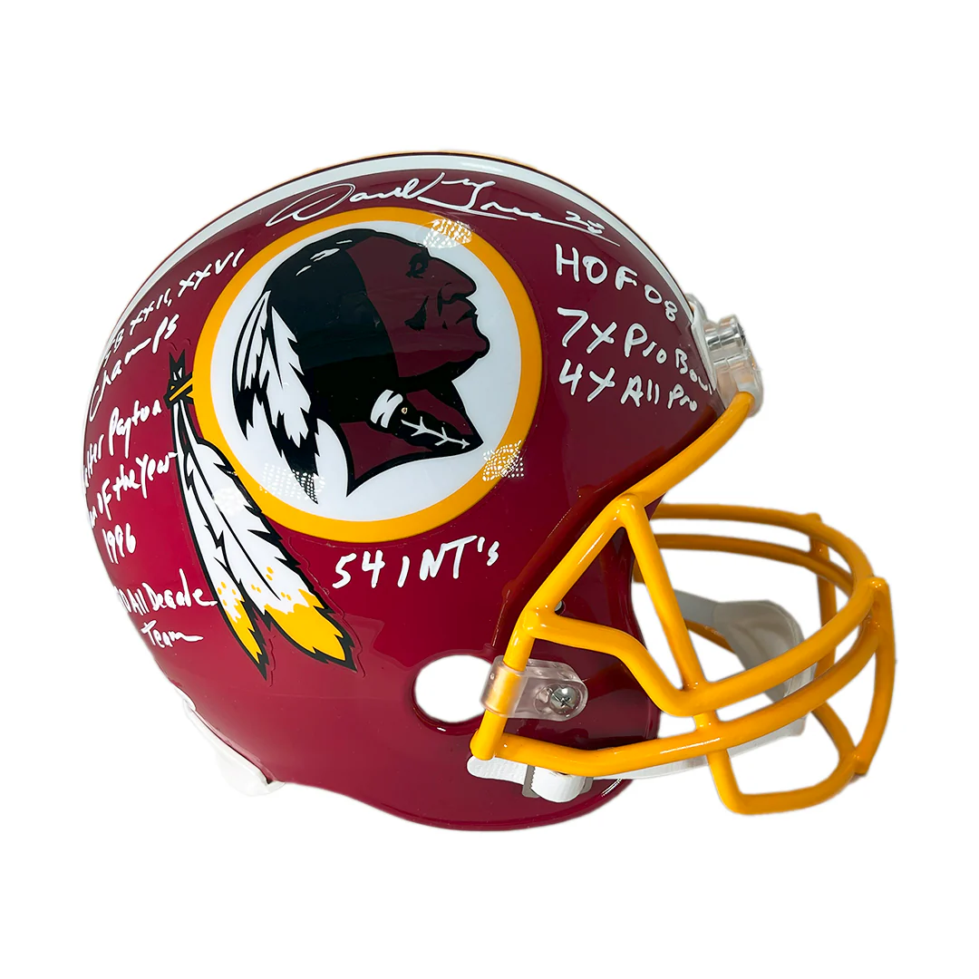 Darrell Green Signed HOF 08 - Stats Inscriptions Washington Redskins Throwback 78-03 Full-Size Replica Football Helmet (JSA)