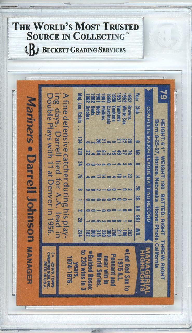 Darrell Johnson Autographed 1978 Topps Card #79 Seattle Mariners Beckett BAS #10540393 - Image 2