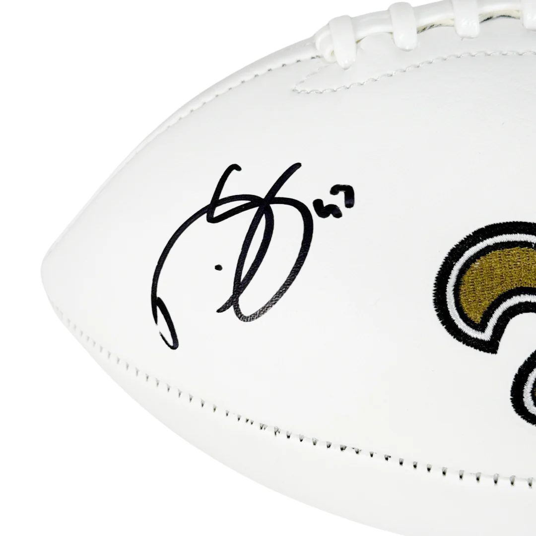 Darren Sproles Signed New Orleans Saints Official NFL Team Logo White Football (Beckett) - Image 2