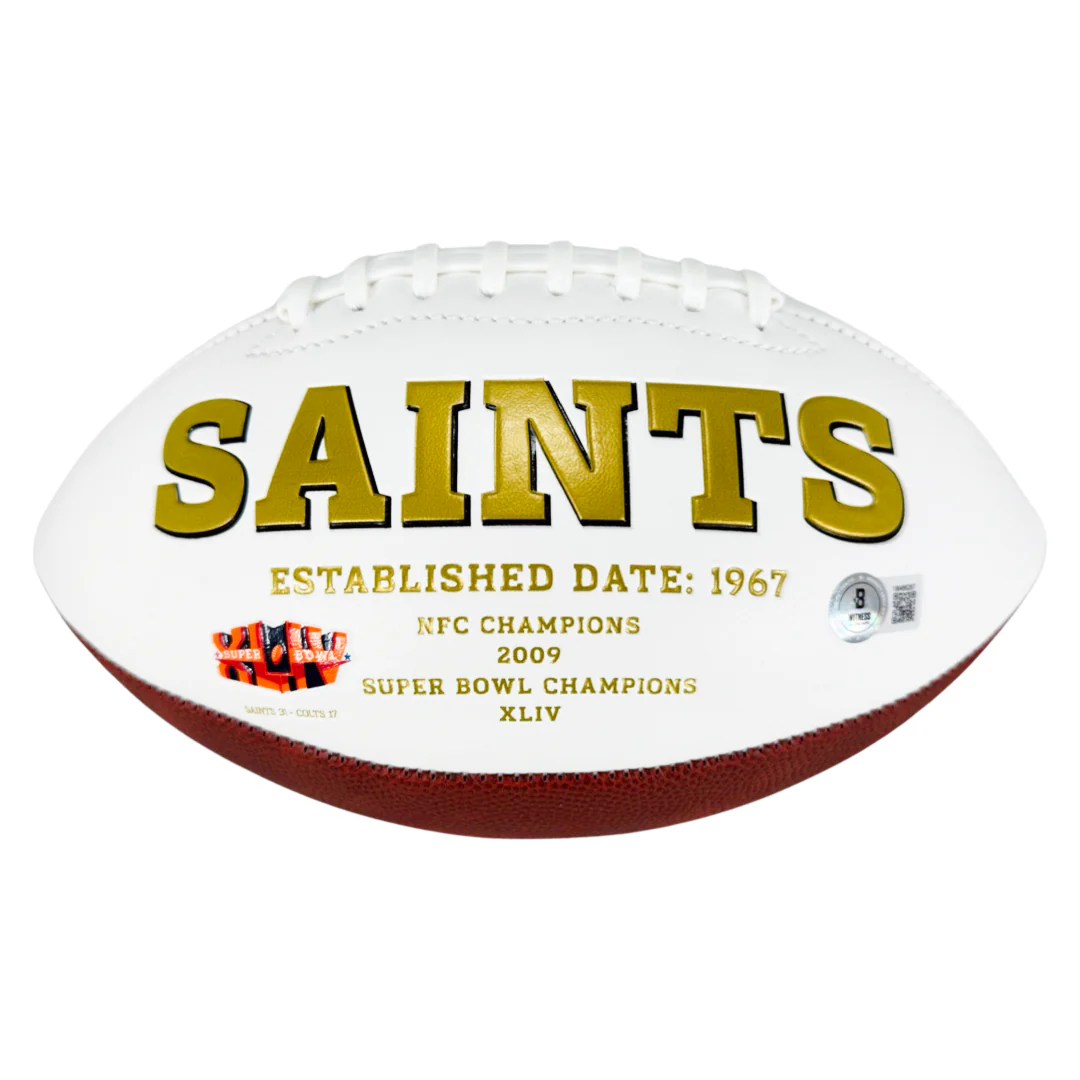 Darren Sproles Signed New Orleans Saints Official NFL Team Logo White Football (Beckett) - Image 3