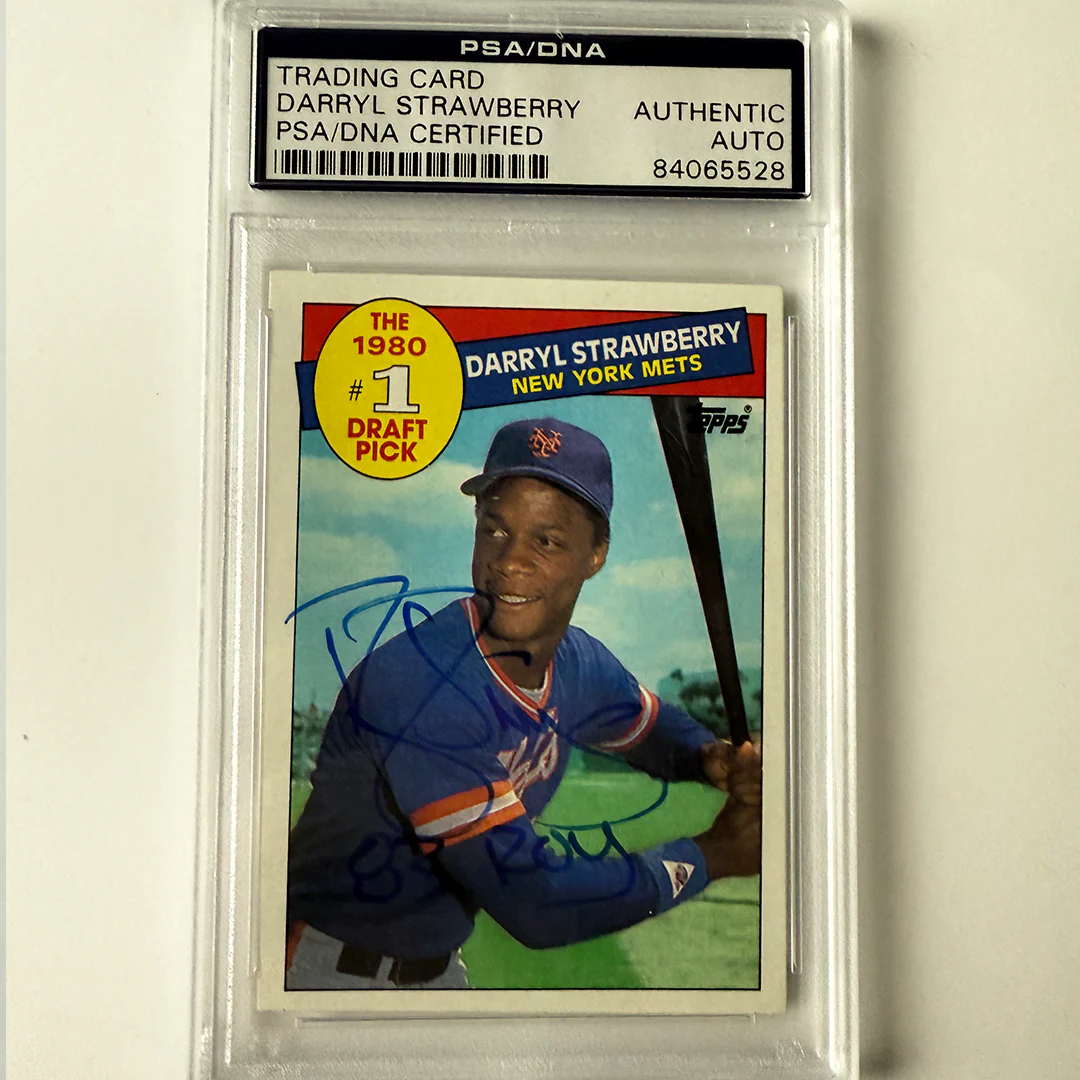 Darryl Strawberry Signed 1985 Topps #278 w/83 ROY PSA Auto Authentic