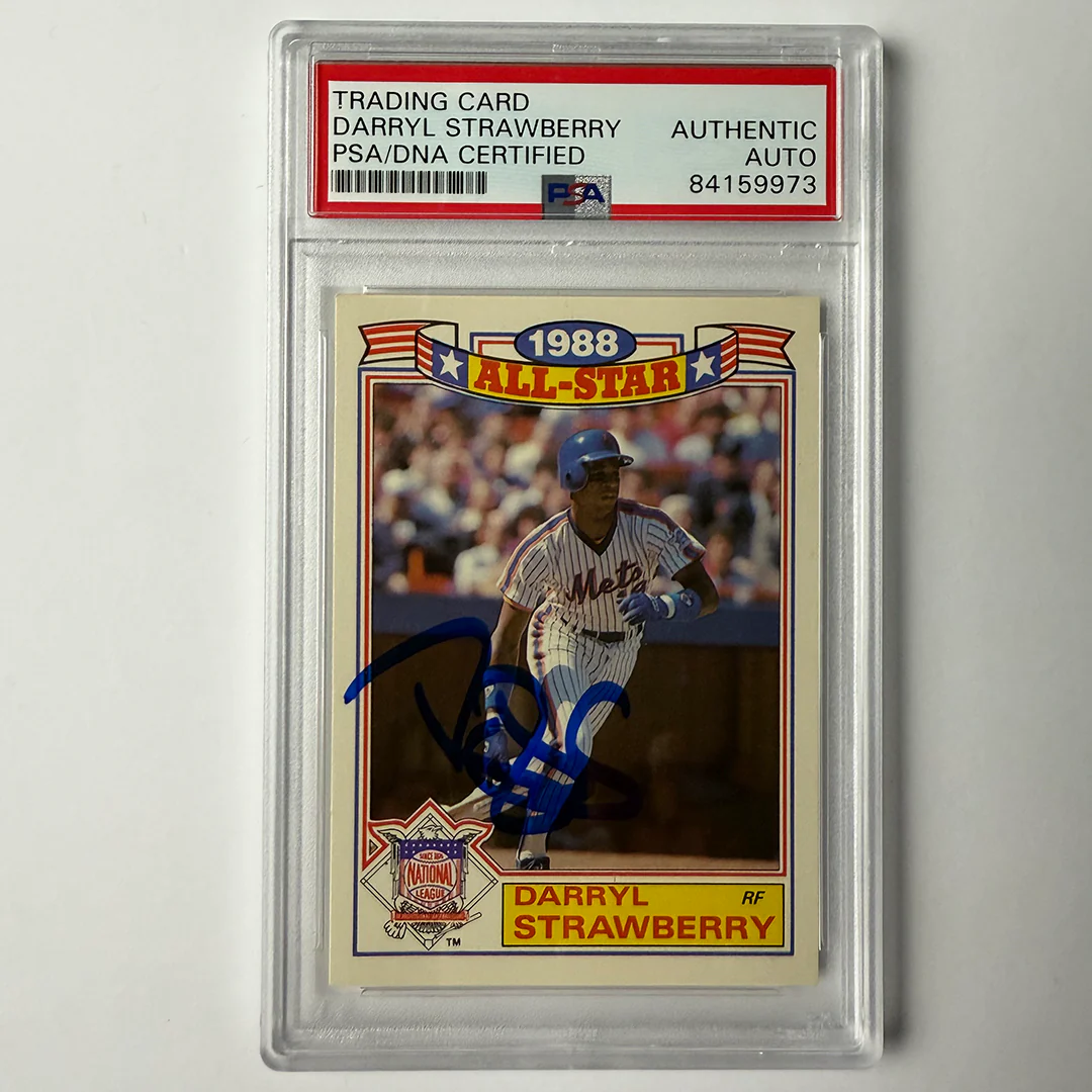Darryl Strawberry Signed 1988 Topps Commemorative #19 PSA Auto Authentic