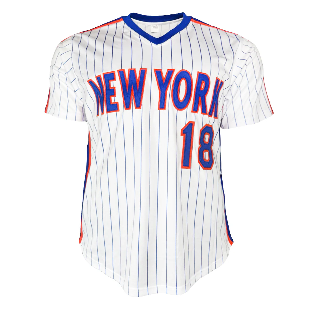 Darryl Strawberry Signed 83 ROY Inscription New York Pinstripe Baseball Jersey (MLB) - Image 3
