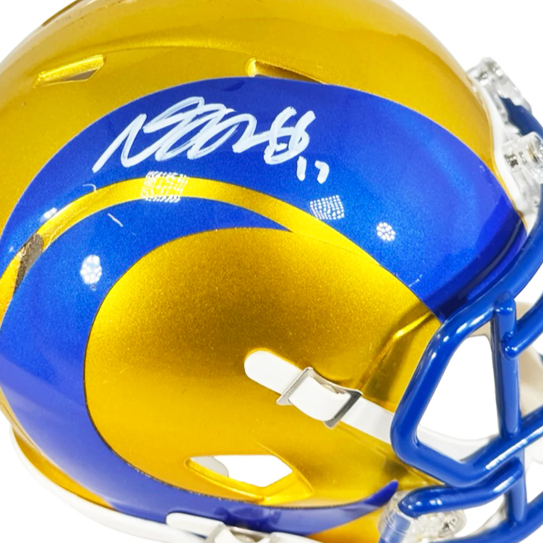 Davante Adams Signed Los Angeles Rams Flash Mini Football Helmet (JSA) - Image 2