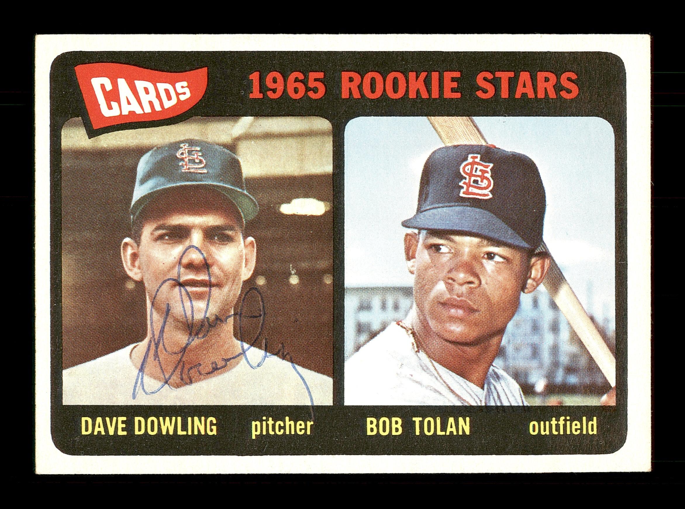 Dave Dowling Autographed 1965 Topps Rookie Card #116 St. Louis Cardinals SKU #170417
