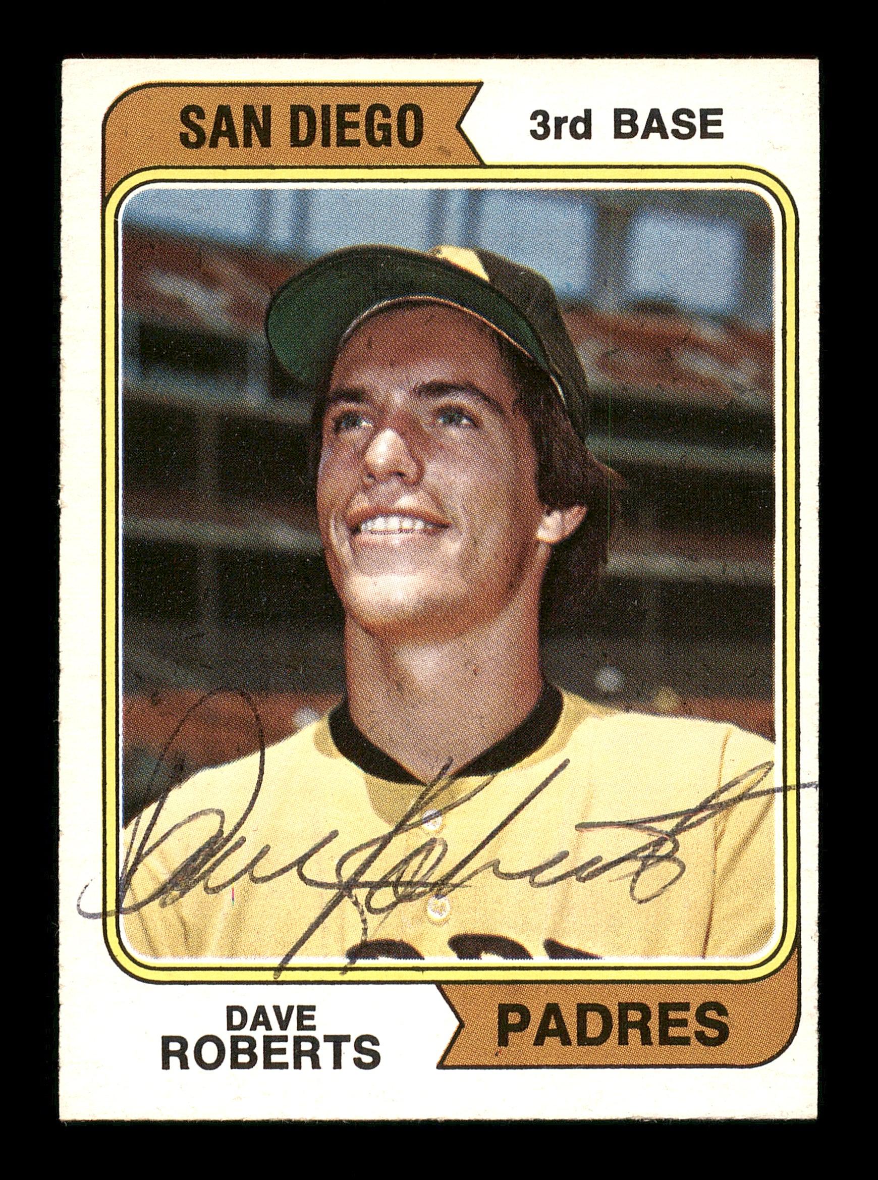 Dave Roberts Autographed 1974 O-Pee-Chee Card #309 San Diego Padres SKU #169343