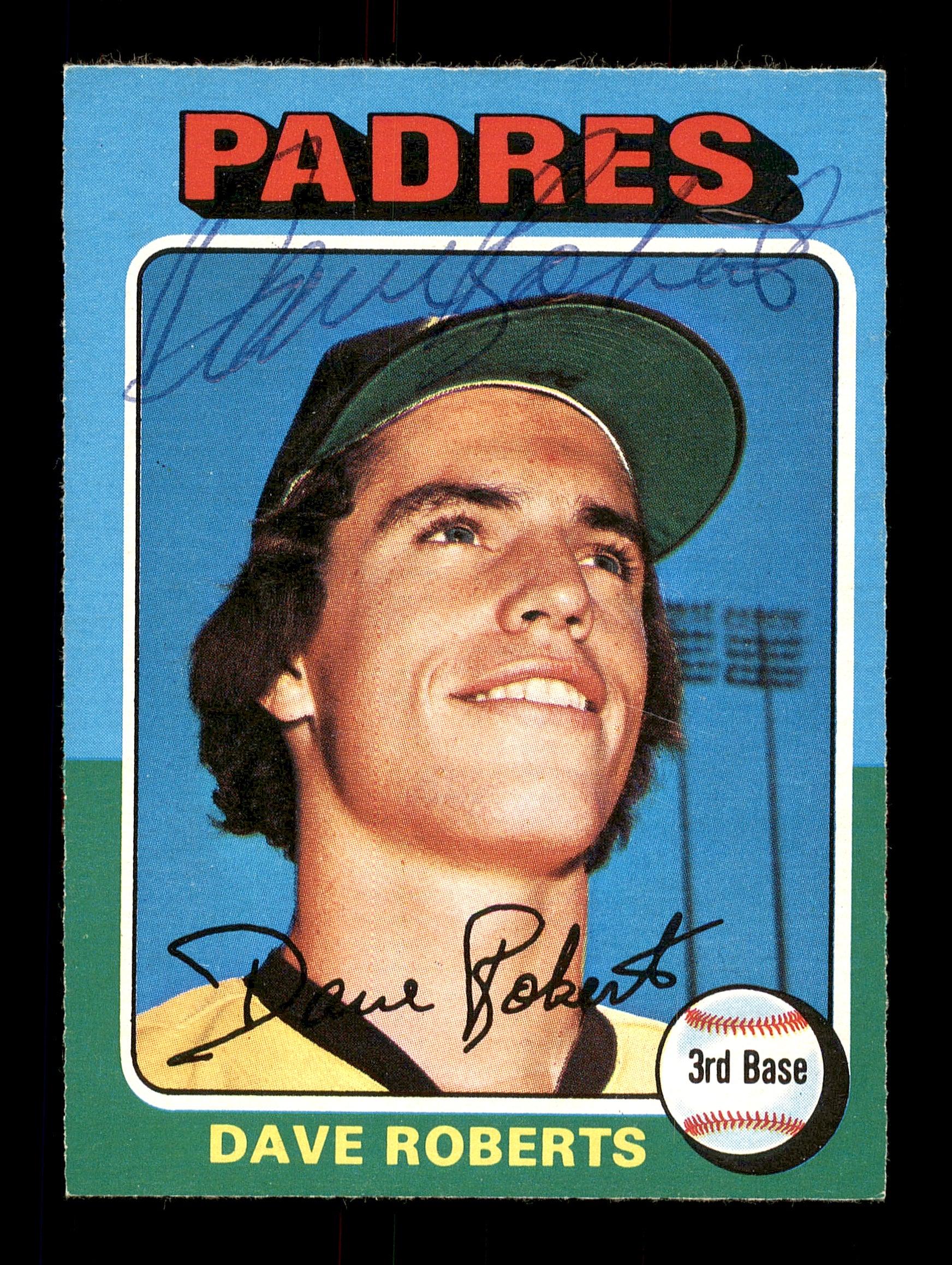 Dave Roberts Autographed 1975 O-Pee-Chee Card #558 San Diego Padres SKU #169413