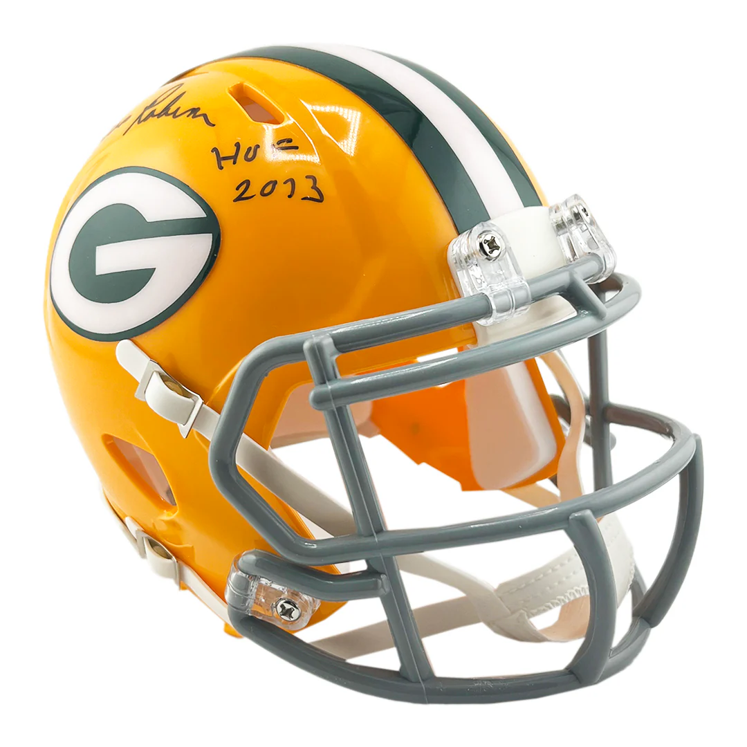 Dave Robinson Signed HOF 2013 Inscription Green Bay Packers Throwback 61-79 Speed Mini Football Helmet (JSA) - Image 3