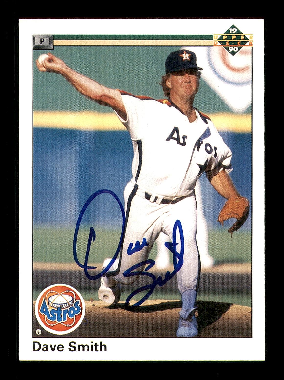 Dave Smith Autographed 1990 Upper Deck Card #448 Houston Astros SKU #184026
