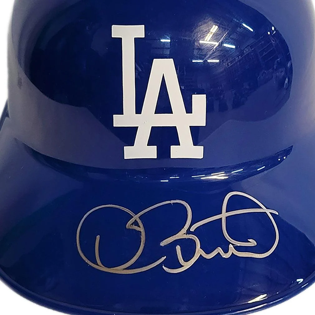 Dave Stewart Signed Los Angeles Dodgers Souvenir MLB Baseball Batting Helmet (JSA) - Image 2