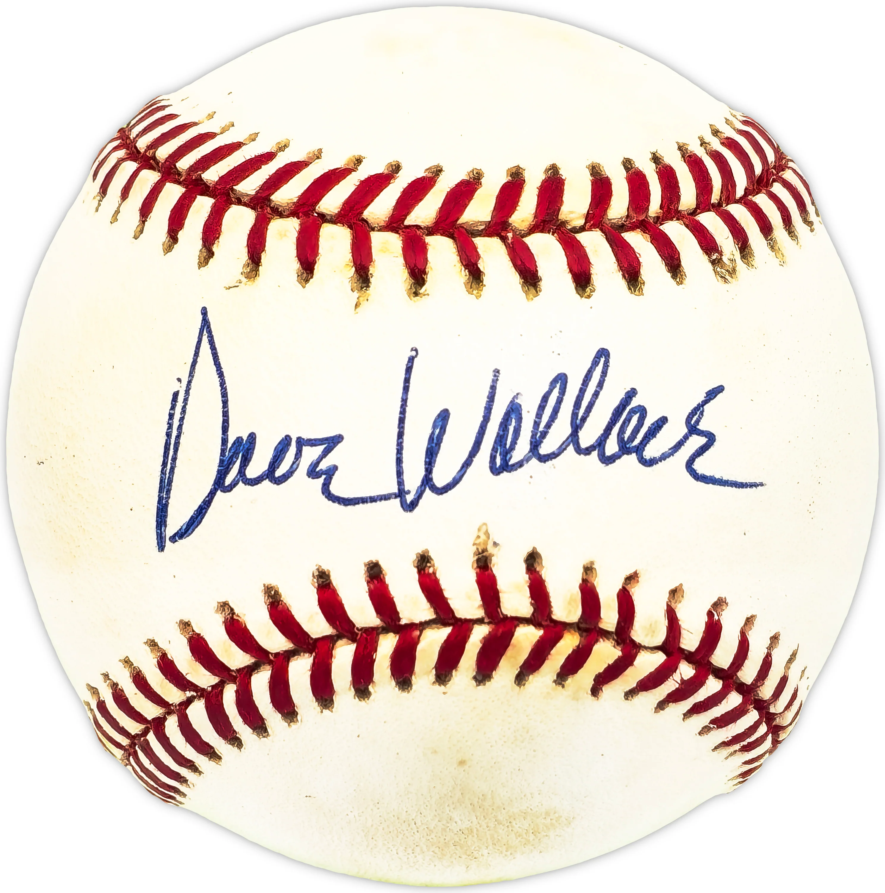 Dave Wallace Autographed Official NL Baseball Los Angeles Dodgers, Boston Red Sox