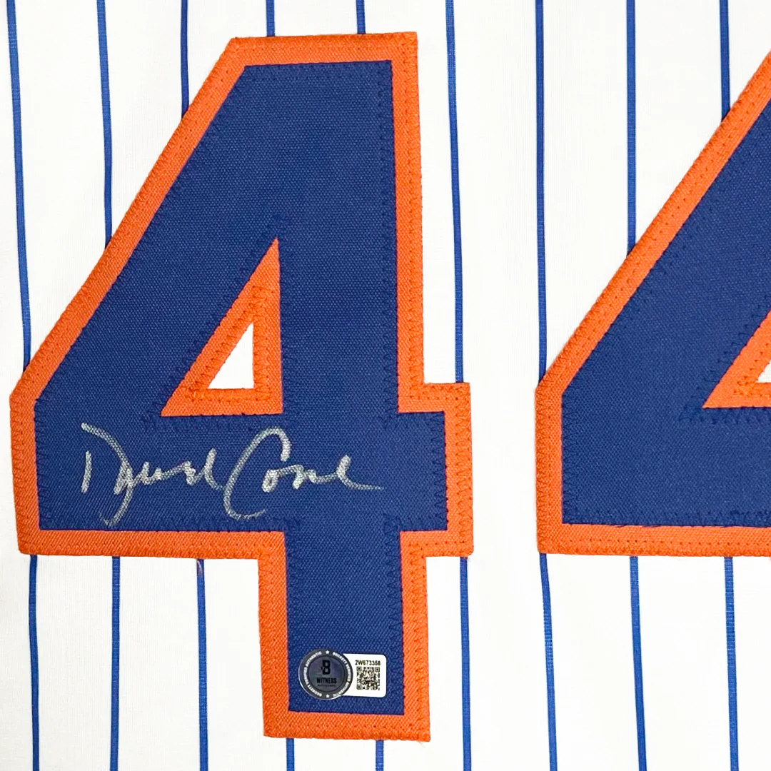 David Cone Signed New York Pinstripe Baseball Jersey (Beckett) - Image 2