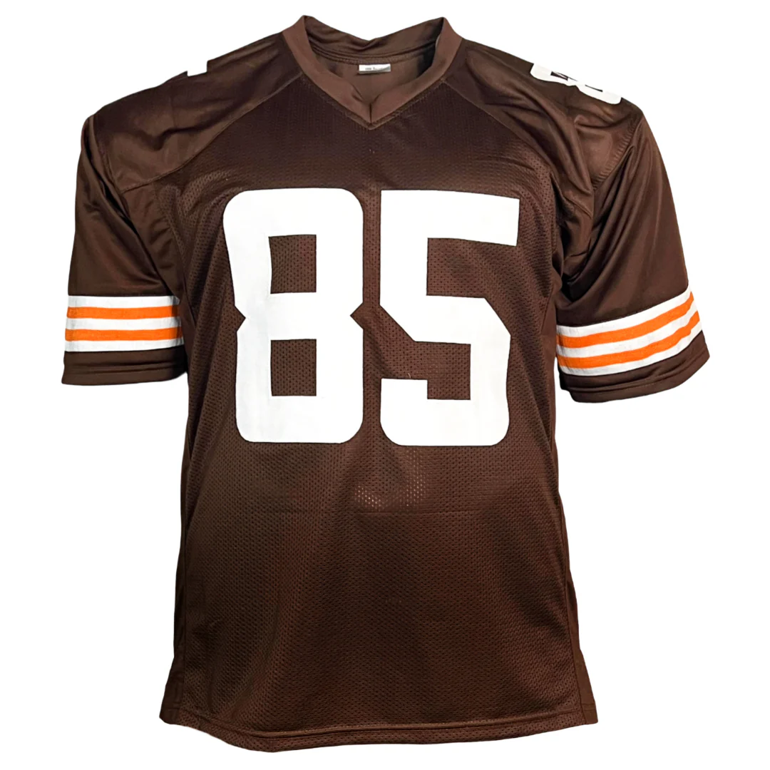 David Njoku Abbreviated Sig Cleveland Football Jersey Brown (JSA) - Image 3