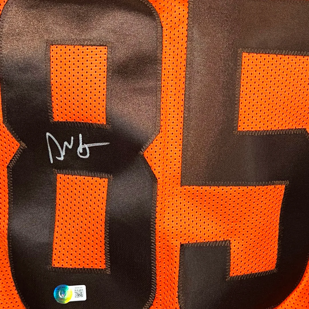 David Njoku Signed Cleveland Inverted Orange Football Jersey (Beckett) - Image 2