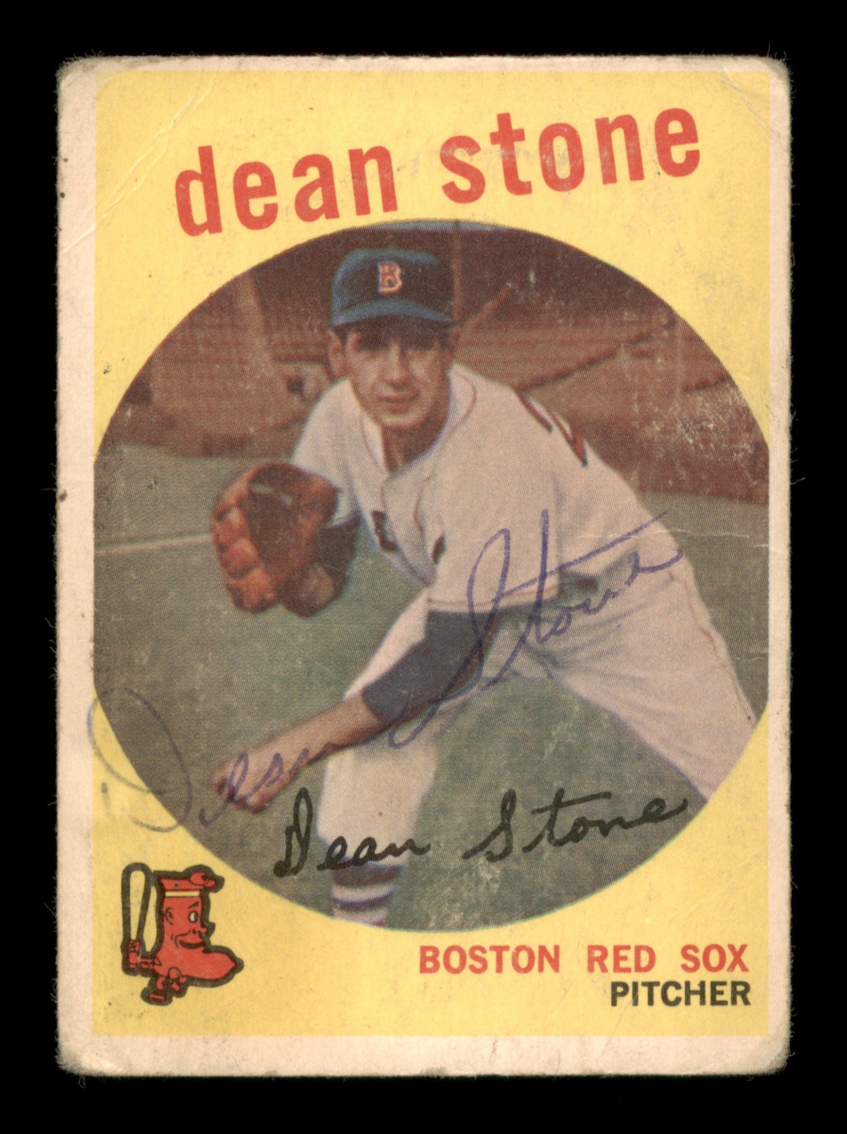Dean Stone Autographed 1959 Topps Card #286 Boston Red Sox SKU #198643