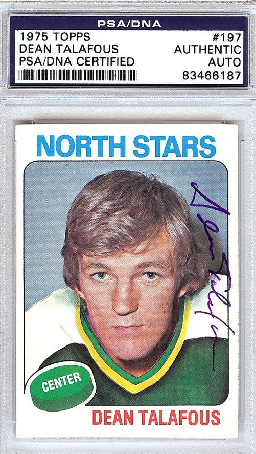 Dean Talafous Autographed 1975 Topps Card #197 Minnesota North Stars PSA/DNA #83466187