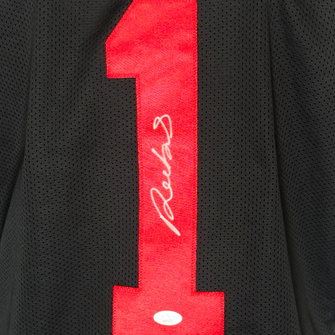 Deebo Samuel Signed San Francisco Black Football Jersey (Beckett) - Image 2