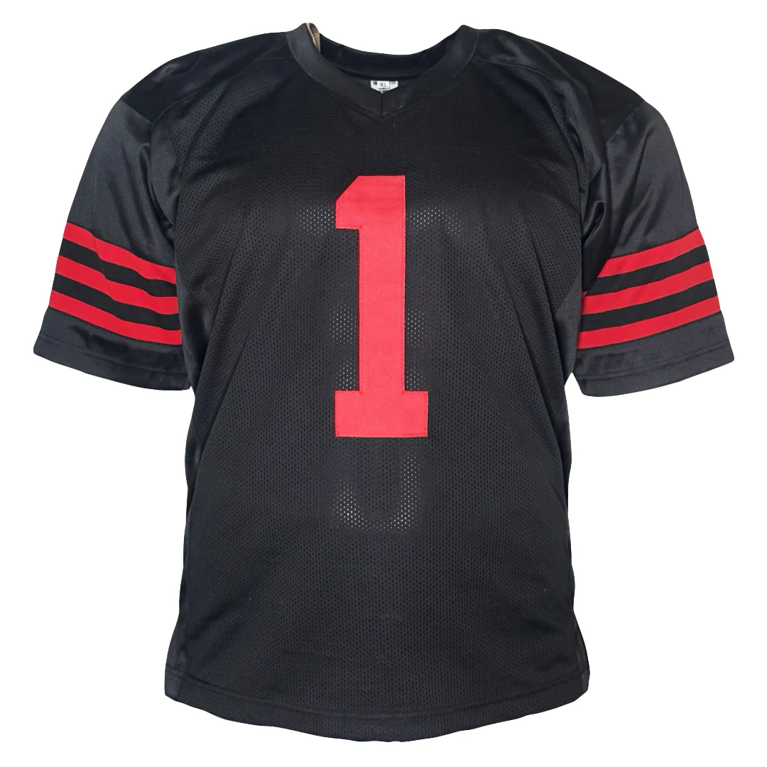 Deebo Samuel Signed San Francisco Black Football Jersey (Beckett) - Image 3
