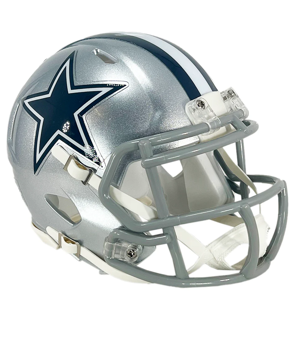 DeMarcus Lawrence Signed Dallas Cowboys Speed Mini Football Helmet (JSA) - Image 3