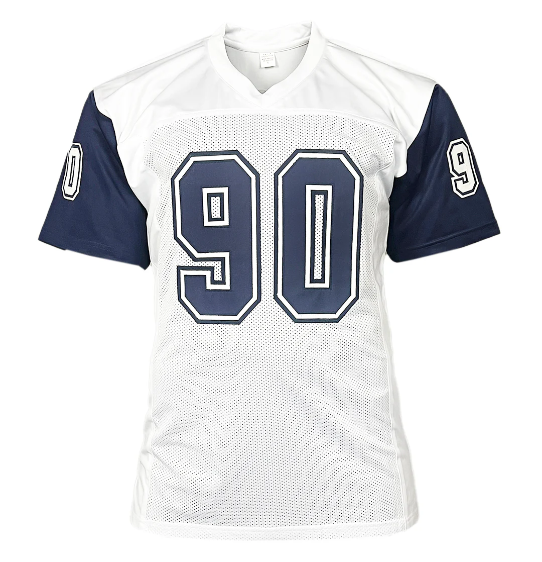 Demarcus Lawrence Signed Dallas White Alternate White Football Jersey (JSA) - Image 3