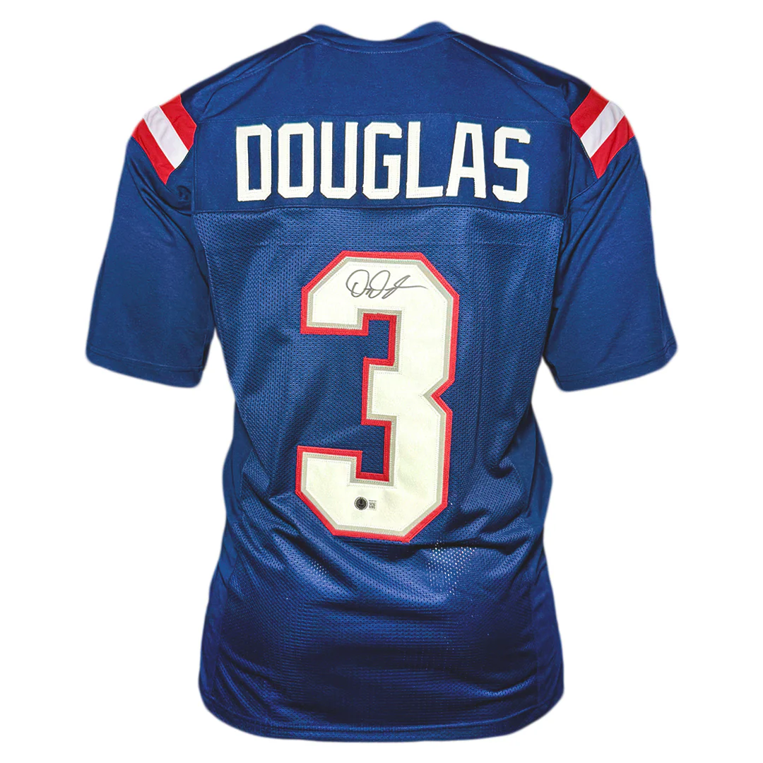 DeMario Douglas Signed New England Navy Football Jersey (Beckett)