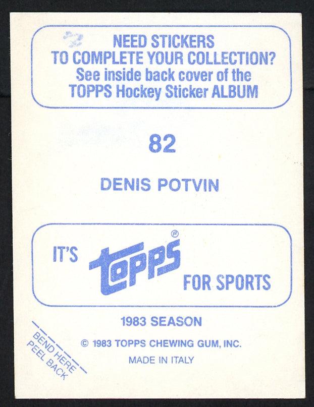 Denis Potvin Autographed 1983-84 Topps Sticker Card #82 New York Islanders SKU #154083 - Image 2