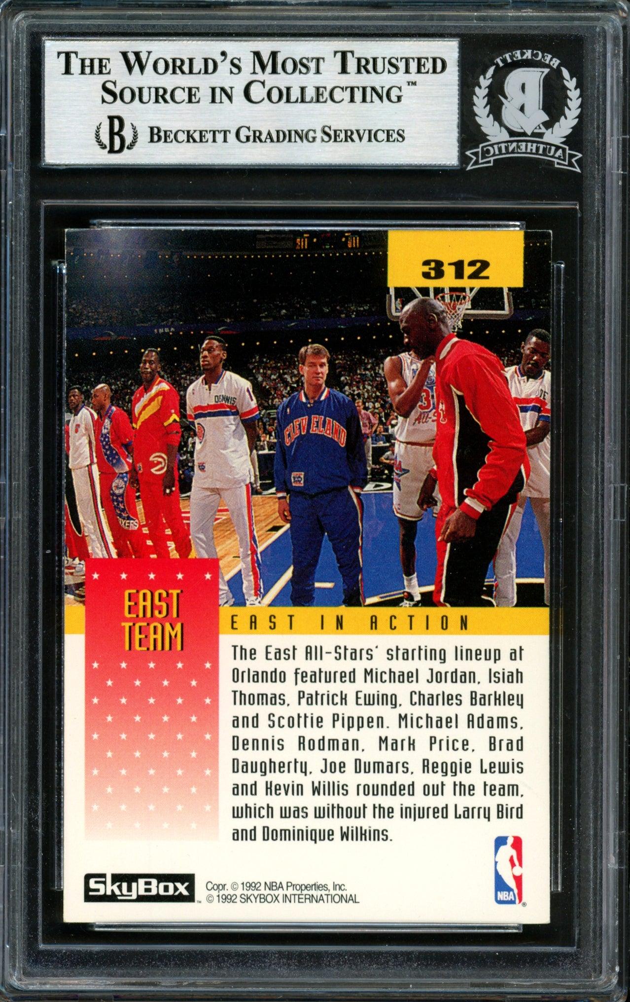 Dennis Rodman Autographed 1992-93 Skybox Card #312 Detroit Pistons Beckett BAS #12518324 - Image 2