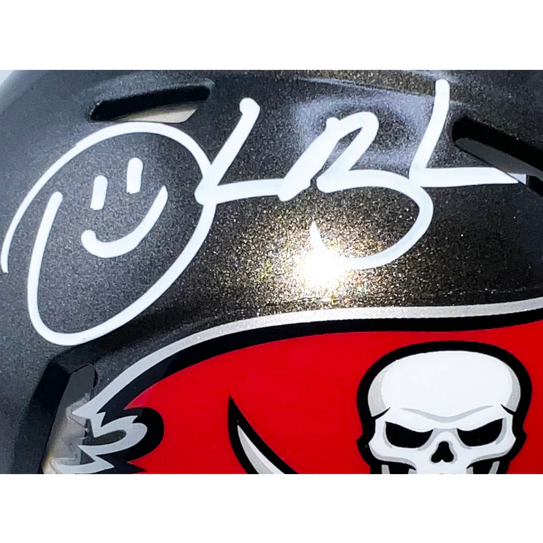 Derrick Brooks Signed Tampa Bay Buccaneers Speed Mini Football Helmet (JSA) - Image 2