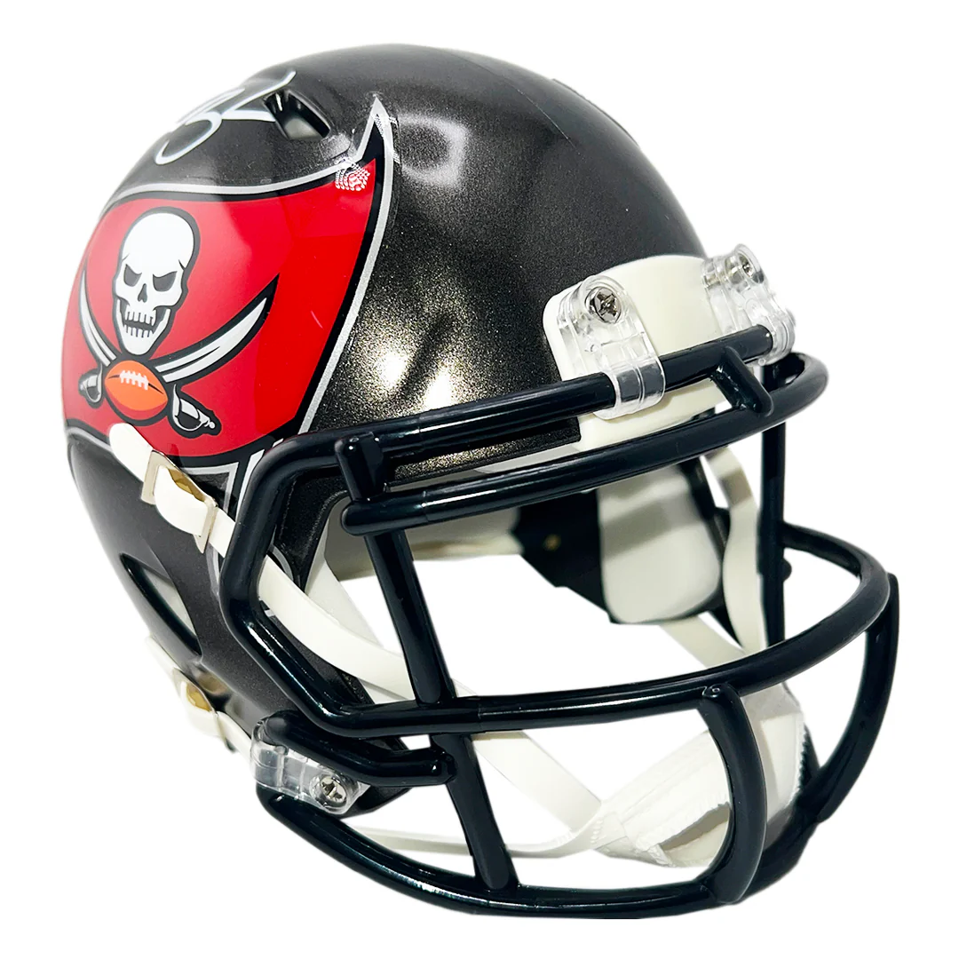 Derrick Brooks Signed Tampa Bay Buccaneers Speed Mini Football Helmet (JSA) - Image 3