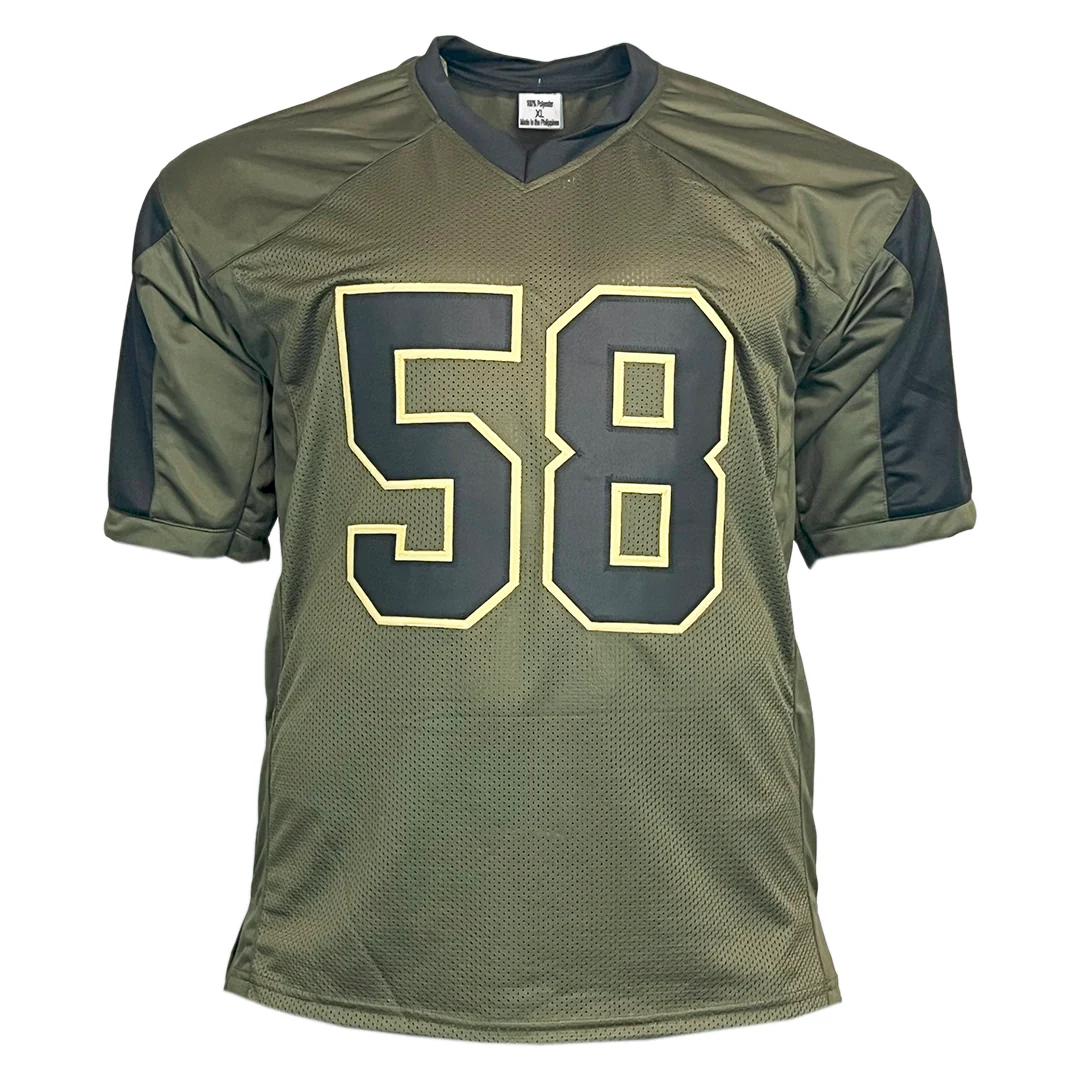 Derrick Thomas Unsigned Salute to Service Football Jersey - Image 2