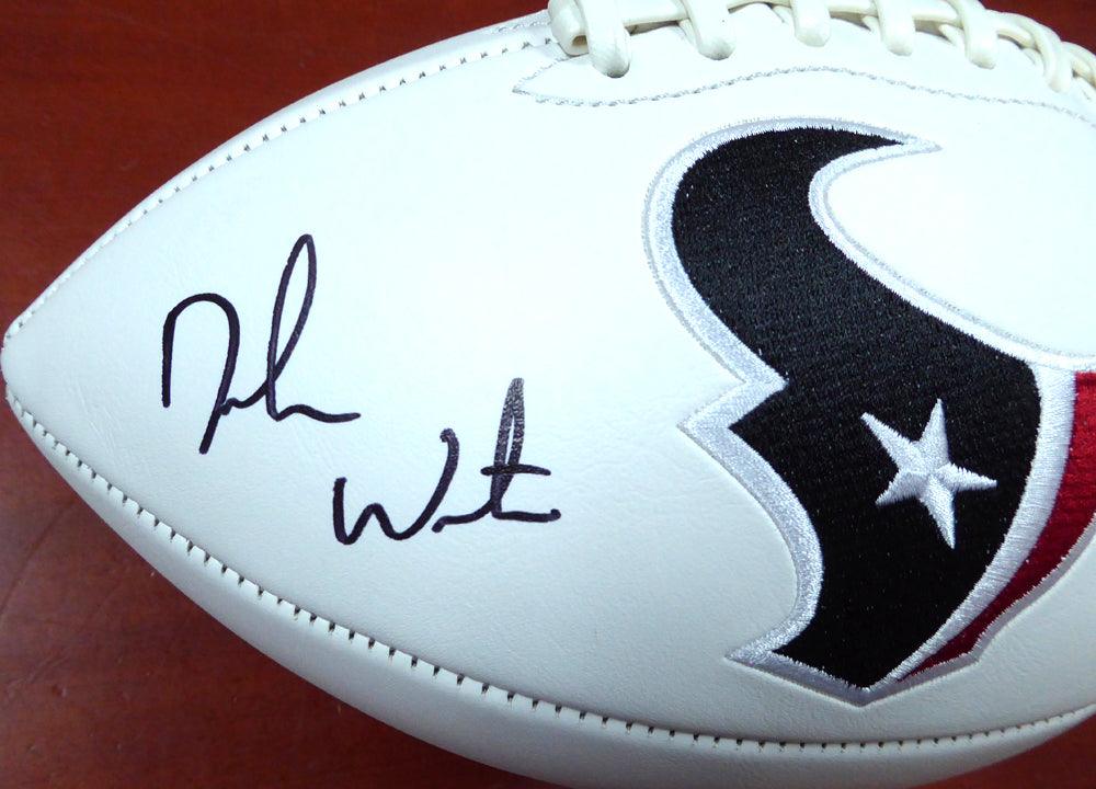 Deshaun Watson Autographed Houston Texans White Logo Football Beckett BAS Stock #122067 - Image 2