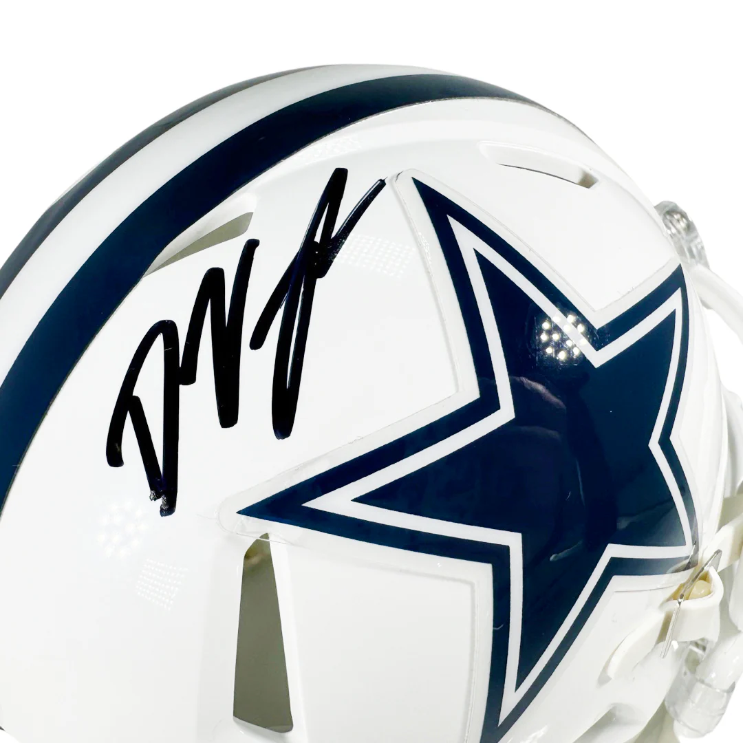 Deuce Vaughn Signed Dallas Cowboys Alt 2022 Speed Mini Football Helmet (JSA) - Image 2