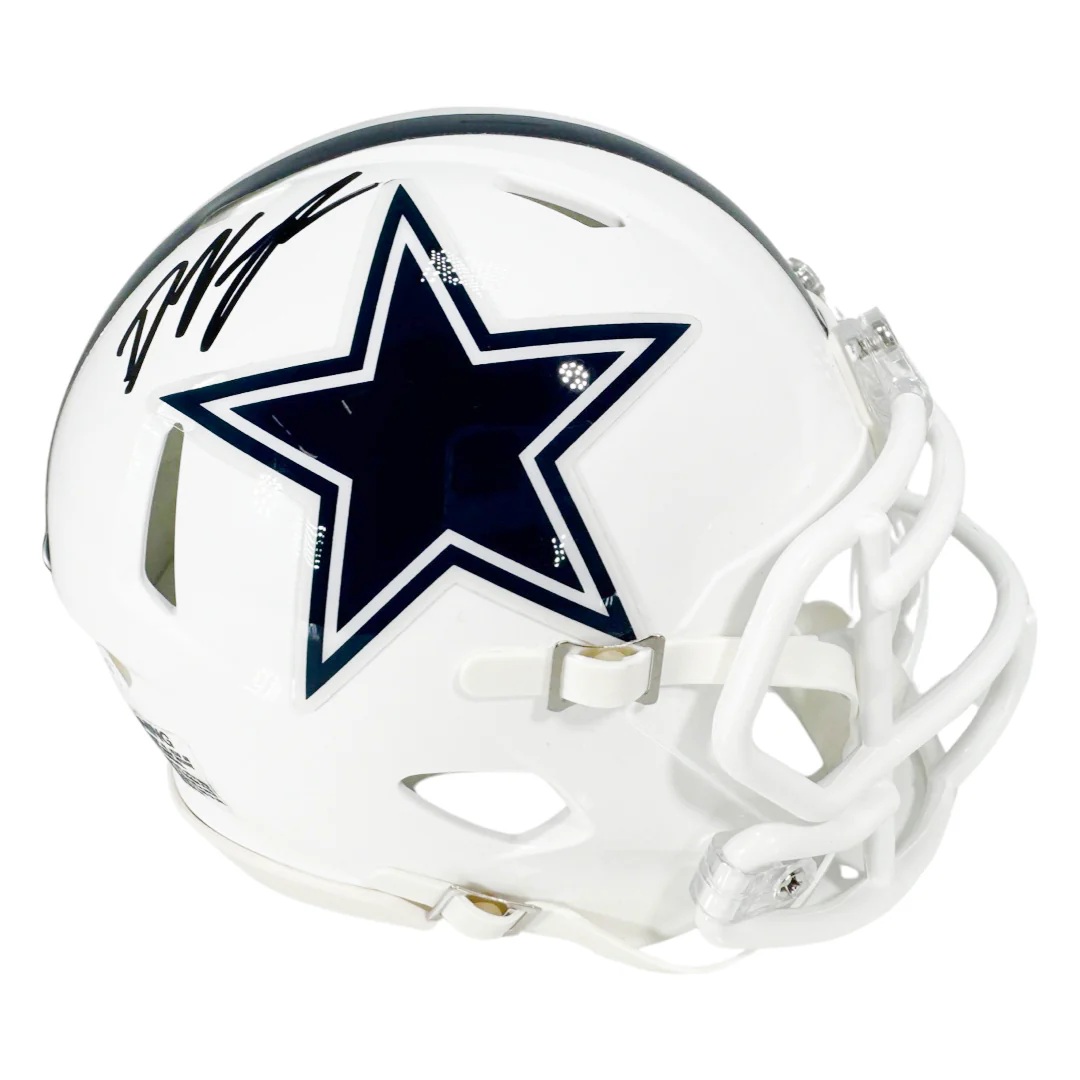 Deuce Vaughn Signed Dallas Cowboys Alt 2022 Speed Mini Football Helmet (JSA) - Image 3