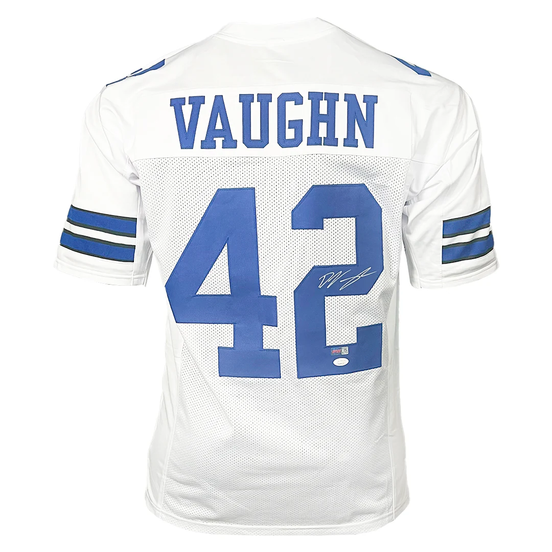 Deuce Vaughn Signed Dallas White Football Jersey (JSA)