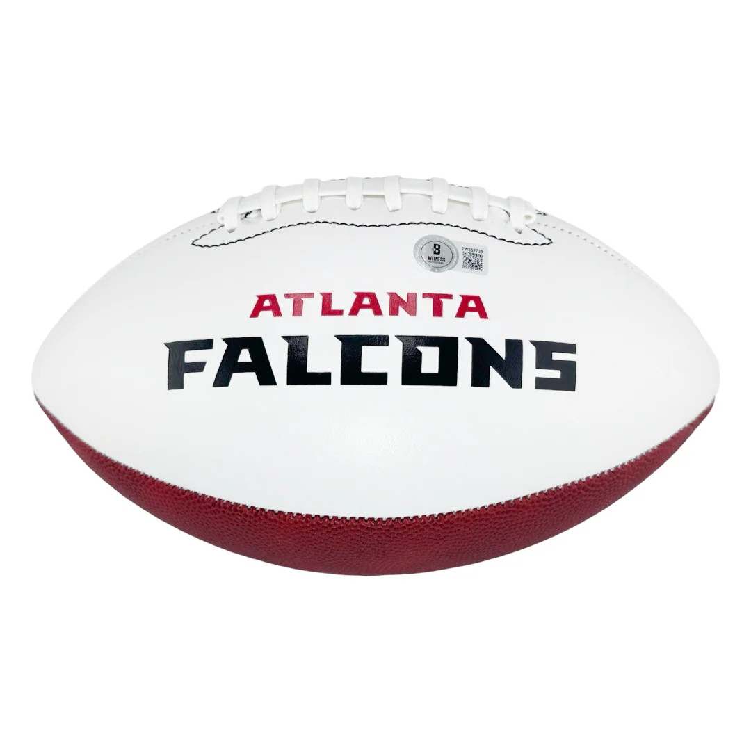 Devonta Freeman Signed Atlanta Falcons Official NFL Team Logo Football (Beckett) - Image 3