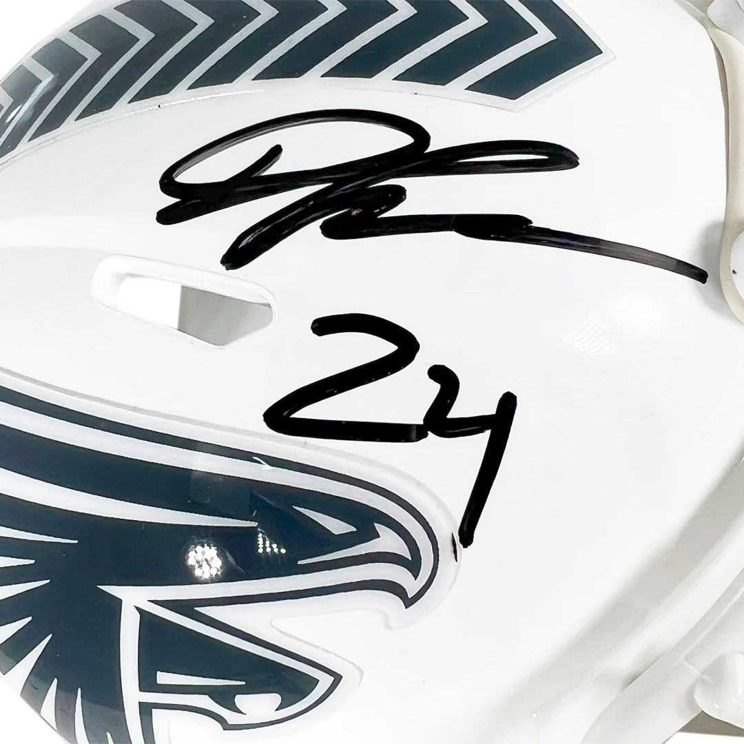 Devonta Freeman Signed Atlanta Falcons Salute to Service 2024 Mini Football Helmet (Beckett) - Image 2