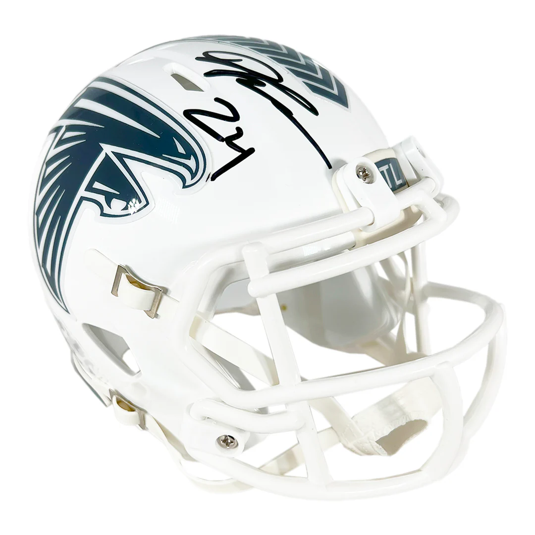 Devonta Freeman Signed Atlanta Falcons Salute to Service 2024 Mini Football Helmet (Beckett) - Image 3