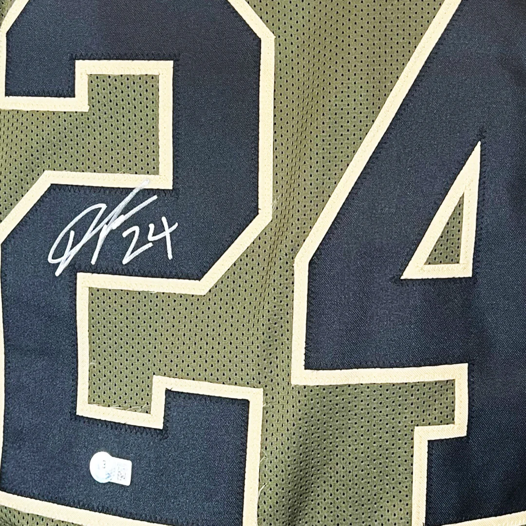 Devonta Freeman Signed Atlanta Salute to Service Football Jersey (Beckett) - Image 2