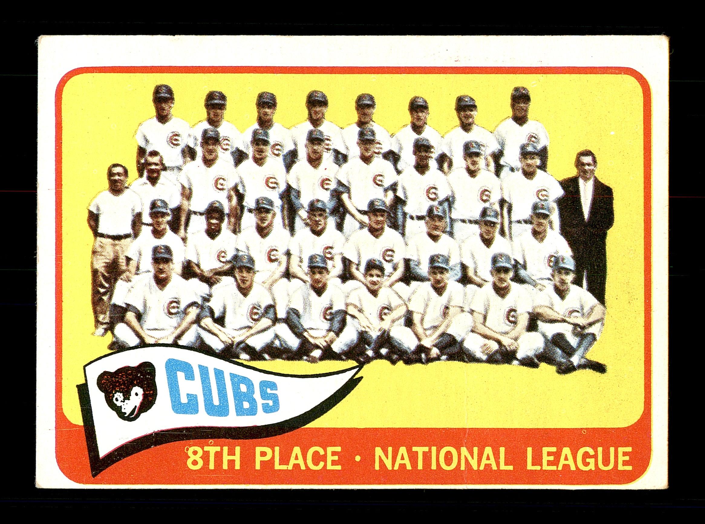 Dick Bertell Autographed 1965 Topps Team Card #91 Chicago Cubs SKU #170409 - Image 2